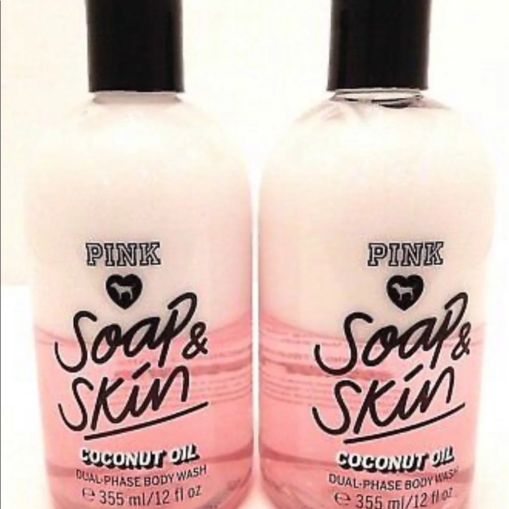 NWT 2 PC VS PINK Soap & Skin Coconut Oil Wash
